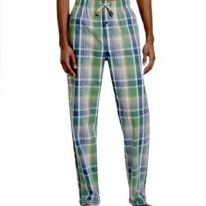 Goodfellow & Co Men’s Green Blue Plaid Pajama Bottoms Size Medium